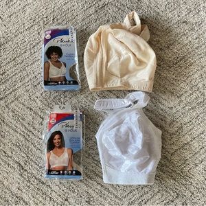 Playtex 18 Hour Wirefree Bras 4695/4693 48C Full Coverage Beige NEW Lot of 2